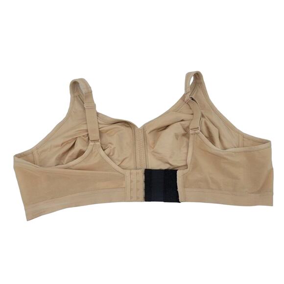 Cacique Unlined No Wire Full Coverage Thick Strap Nude Bra Size 50DD - Picture 2 of 4